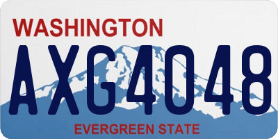 WA license plate AXG4048