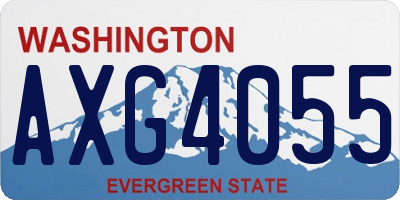 WA license plate AXG4055