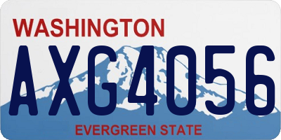 WA license plate AXG4056
