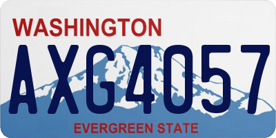 WA license plate AXG4057