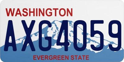 WA license plate AXG4059