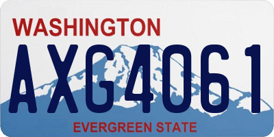 WA license plate AXG4061