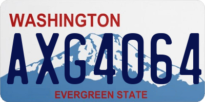 WA license plate AXG4064