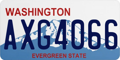 WA license plate AXG4066