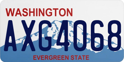 WA license plate AXG4068