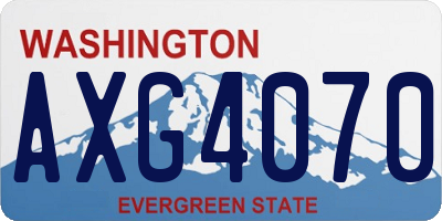 WA license plate AXG4070