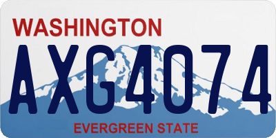 WA license plate AXG4074