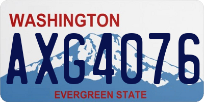 WA license plate AXG4076