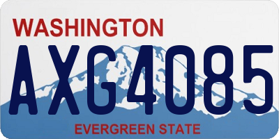 WA license plate AXG4085