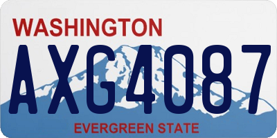 WA license plate AXG4087