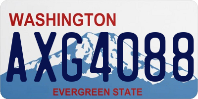 WA license plate AXG4088