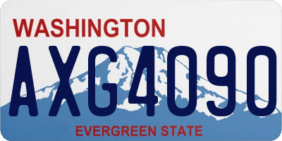 WA license plate AXG4090