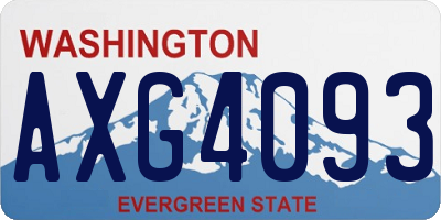 WA license plate AXG4093