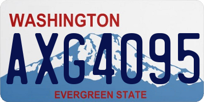 WA license plate AXG4095