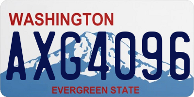 WA license plate AXG4096