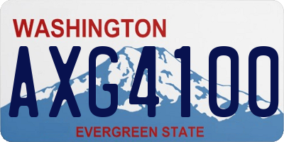 WA license plate AXG4100