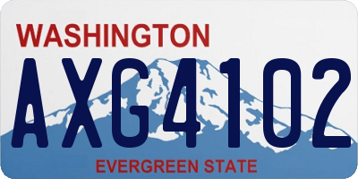 WA license plate AXG4102