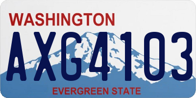 WA license plate AXG4103