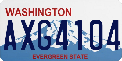 WA license plate AXG4104