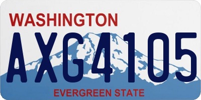 WA license plate AXG4105