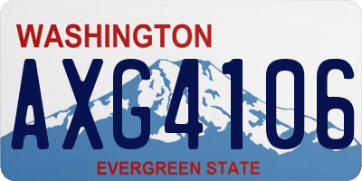 WA license plate AXG4106