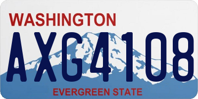 WA license plate AXG4108