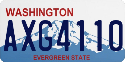 WA license plate AXG4110