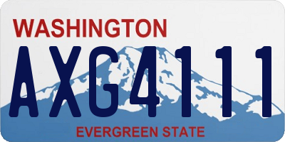 WA license plate AXG4111