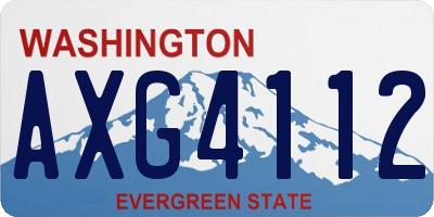 WA license plate AXG4112