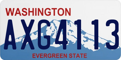 WA license plate AXG4113