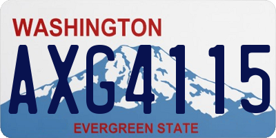 WA license plate AXG4115