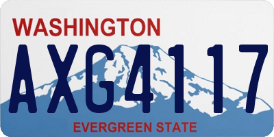 WA license plate AXG4117