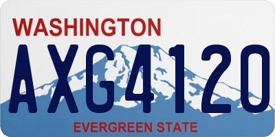 WA license plate AXG4120