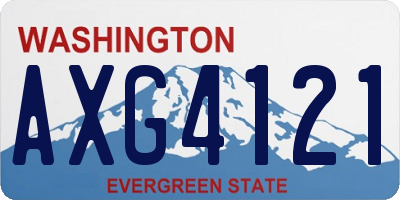 WA license plate AXG4121
