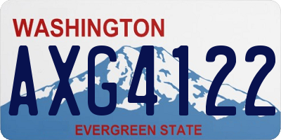 WA license plate AXG4122