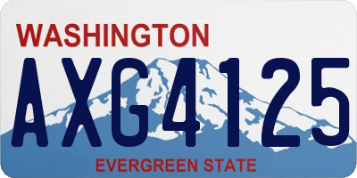 WA license plate AXG4125
