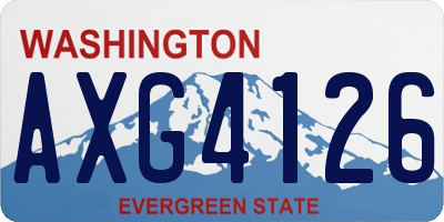 WA license plate AXG4126