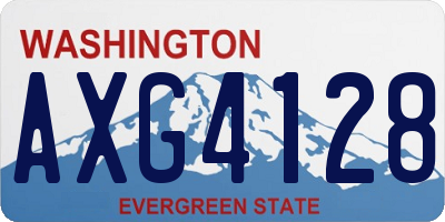 WA license plate AXG4128