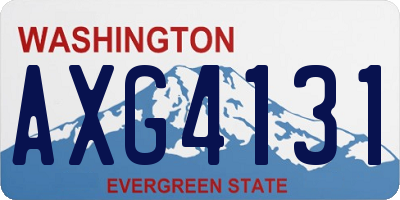 WA license plate AXG4131
