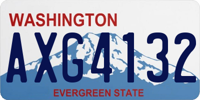 WA license plate AXG4132