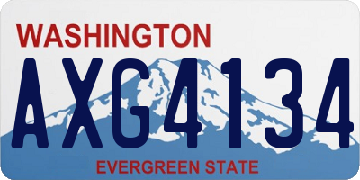 WA license plate AXG4134