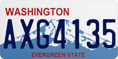 WA license plate AXG4135