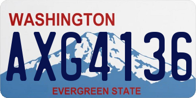 WA license plate AXG4136