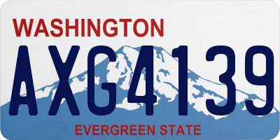 WA license plate AXG4139