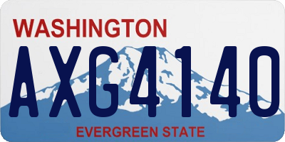 WA license plate AXG4140