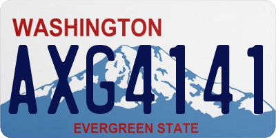 WA license plate AXG4141