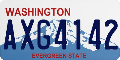 WA license plate AXG4142