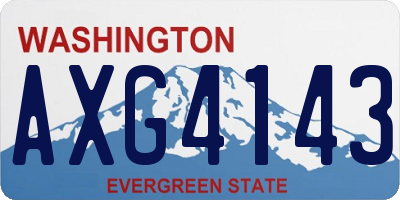 WA license plate AXG4143