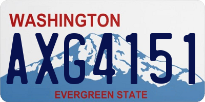 WA license plate AXG4151