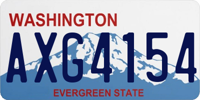 WA license plate AXG4154